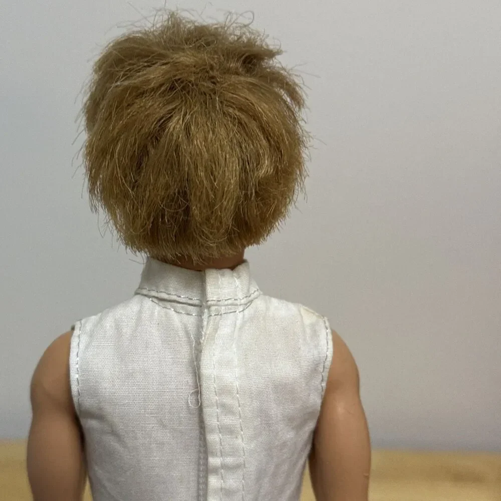 Ken Doll with Rooted Blonde Hair Blue Eyes Straight Body One Piece Suit Bow tie - Picture 9 of 10